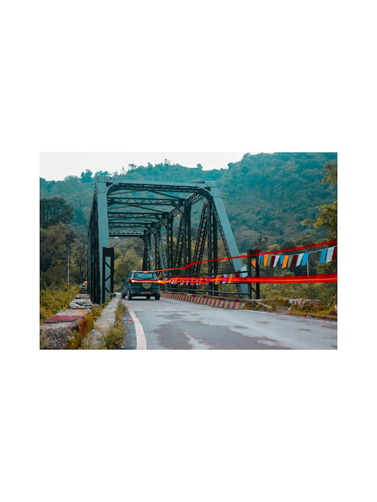 Панел Car Crossing Bridge In Scenic Landscape Графичен Пейзаж 80x50