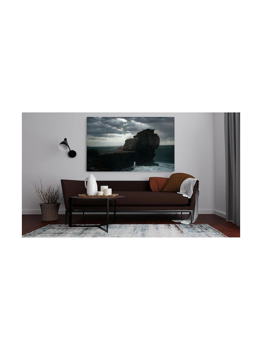 Painting Woman By Sea During A Storm Woman Next To The Sea During A Storm 100x70