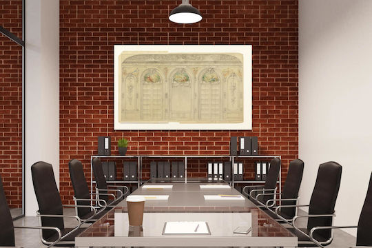Πίνακας Drawing Elevation Window Wall Drawing Room House Herman Oelrichs New York J G Garton 100x70