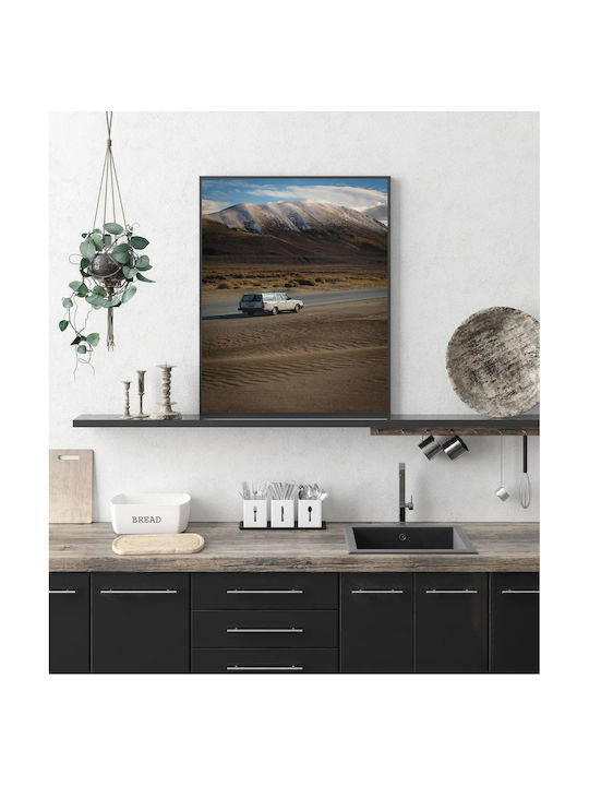 Панел Lonely Car In Mountainous Desert Монашко Автомобил В Планинската Пустиня 50x80