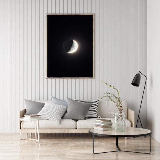 Gemälde Crescent Moon In Space Ηemisphäre Im All 80x120