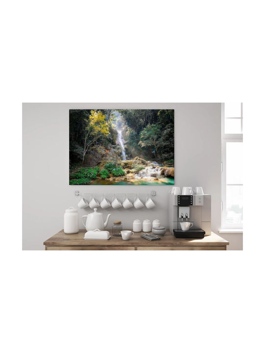 Πίνακας Tranquil Waterfall In Forest Ήρεμος Καταρράκτης Στο Δάσος 120x80