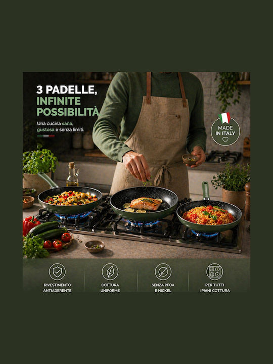 Bakaji Aluminum Pans Set with Non-stick Coating 3pcs
