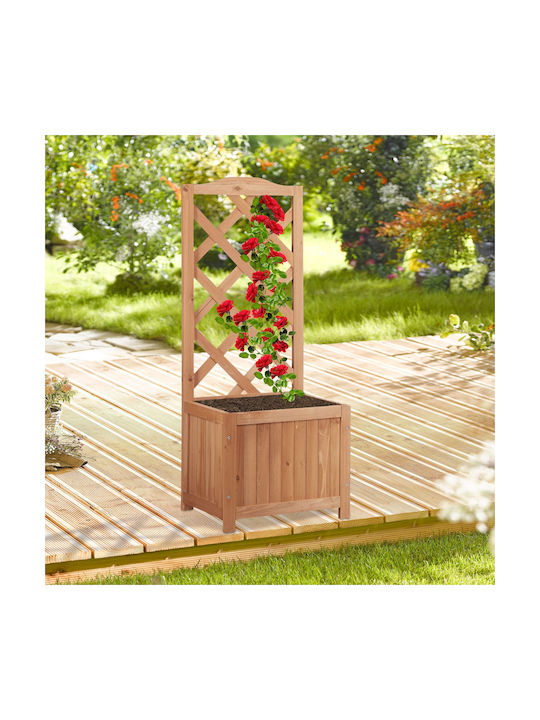 Relaxdays Ghiveci De Flori Din Lemn Maro 90x36x36 Cm