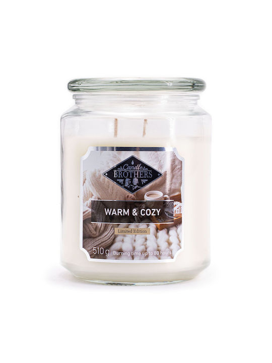 Relaxdays Aromatic White Candle 13x10cm