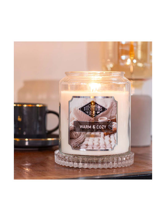 Relaxdays Aromatic White Candle 13x10cm