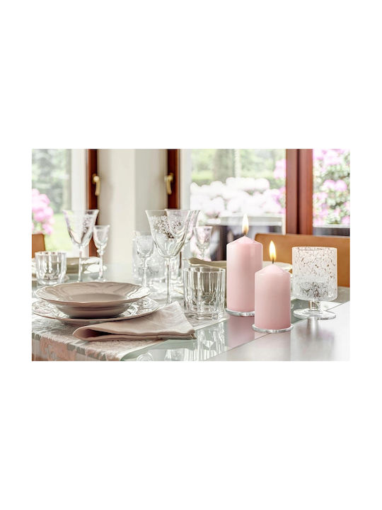 Aura Glass Decorative White Candle