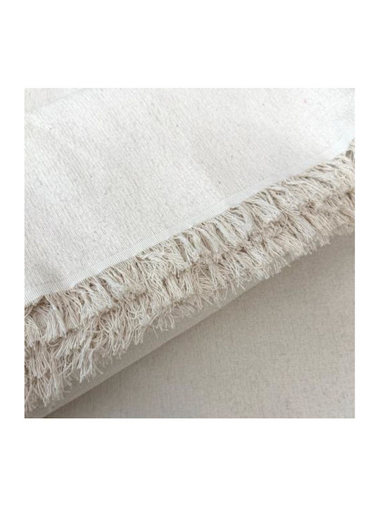 Linea Home Val Throw Ecru