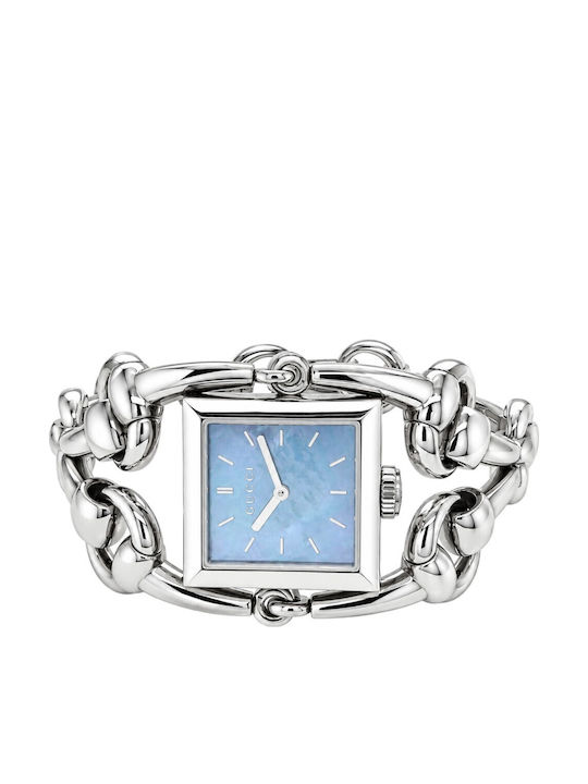 Gucci Women's Watch with Silver Metal Bracelet
