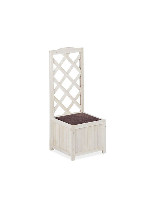 Relaxdays White Flower Pot 90x36x36cm Relaxdays White Flower Pot 90x36x36cm