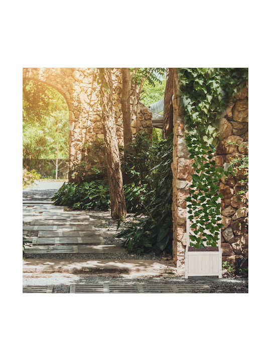 Relaxdays Γλάστρα Λευκή 90x36x36εκ.