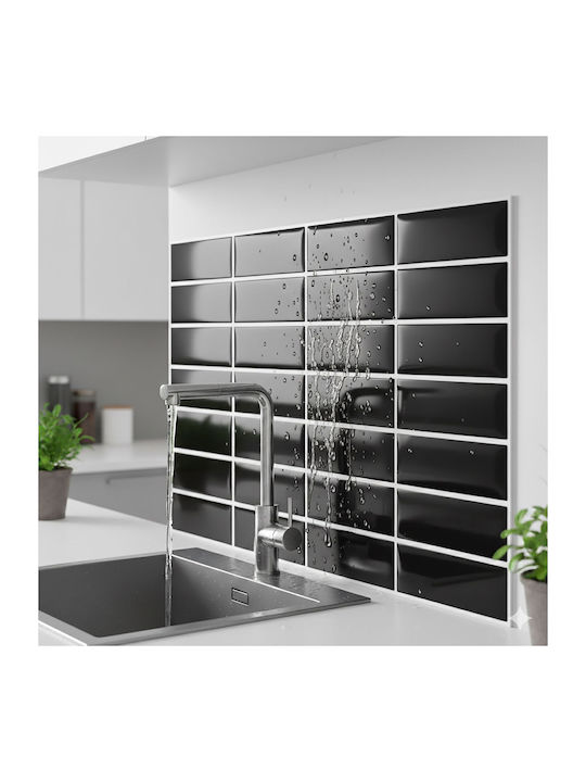 Relaxdays Dale Autocolant Autoadeziv 30x30 Alb Negru 0.2x30x30 Cm