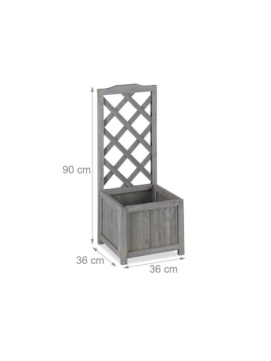 Relaxdays Ghiveci De Flori Gri 90x36x36cm