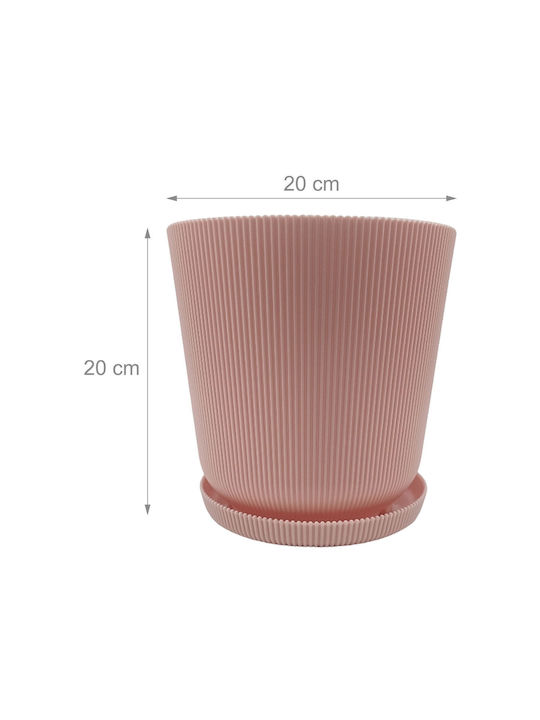 Relaxdays Set of 2 Pink Plastic Flower Pots