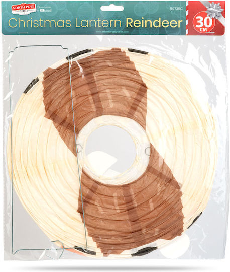 Christmas Lantern Paper 30 Cm Reindeer Design