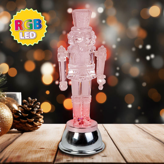 Figurină Iluminată Soldat Led Rgb 15x5x5 Cm Cu Lumină Schimbătoare De Culoare Decoratiune De Crăciun