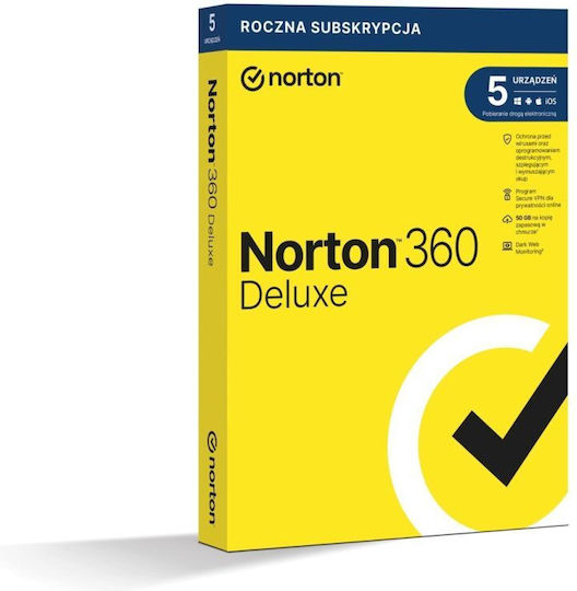 Deluxe 360 Deluxe за 5 Устройства и 1 Година Използване (Електронен Лиценз)