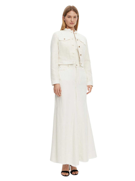 Denim Maxi Rock OffWhite