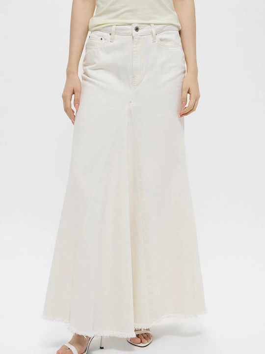 Denim Maxi Rock OffWhite