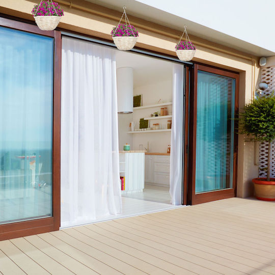 Relaxdays Поставка За Саксия Висулка Бежова 12x25см