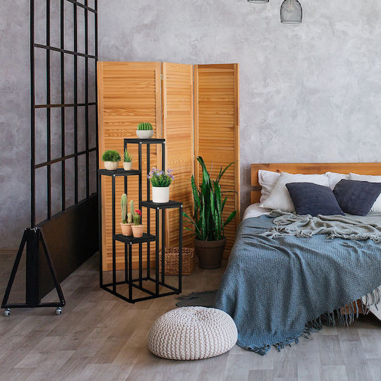 Relaxdays Suport Pentru Plante Negru 80x40x40 cm