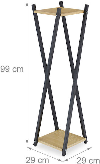 Relaxdays Pflanzenständer Braun 99x29x29cm