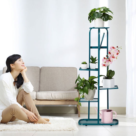 Relaxdays Метална Поставка За Саксии Зелен 107x44x24см