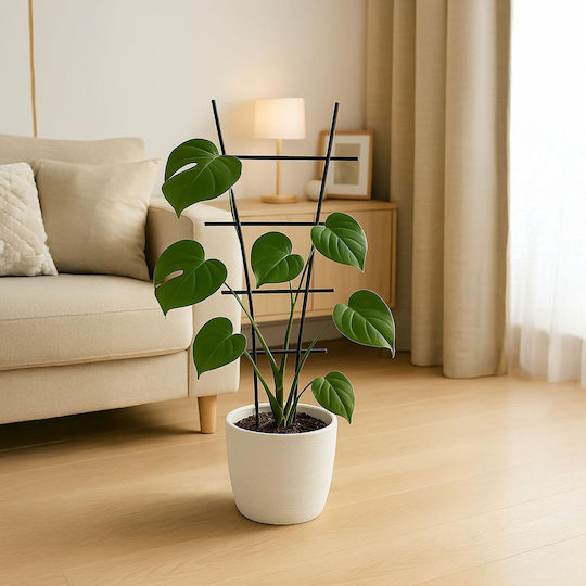 Relaxdays Suport Metalic Negru Pentru Plante 79x35 cm