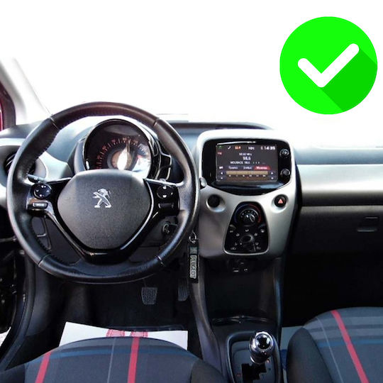 Carmedia Ηχοσύστημα Αυτοκινήτου για Peugeot 108 Toyota Aygo Citroen C1 2014 (Bluetooth/USB/WiFi/GPS/Apple-Carplay/Android-Auto) με Οθόνη Αφής 12.3"