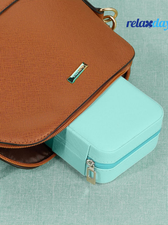 Relaxdays Travel Jewellery Box Multicolour 10x10x5cm