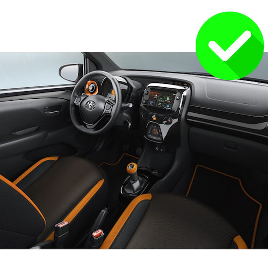 Carmedia Ηχοσύστημα Αυτοκινήτου για Peugeot 108 Toyota Aygo Citroen C1 2014 (Bluetooth/USB/WiFi/GPS/Apple-Carplay/Android-Auto) με Οθόνη Αφής 9"