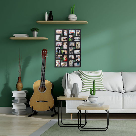 Relaxdays Rama Foto Din Plastic Cu Cadru Negru