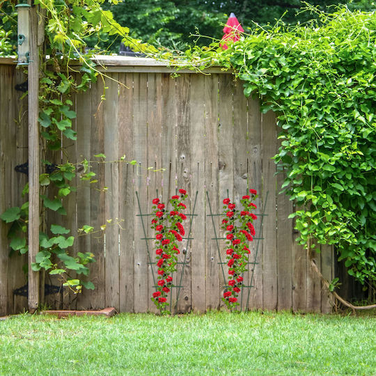 Relaxdays Set 2 Garden Trellises Dark Green 122x1.5x59 Cm