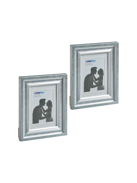 Relaxdays Silber Fotorahmen 2 Stück (Verschiedene Farben)