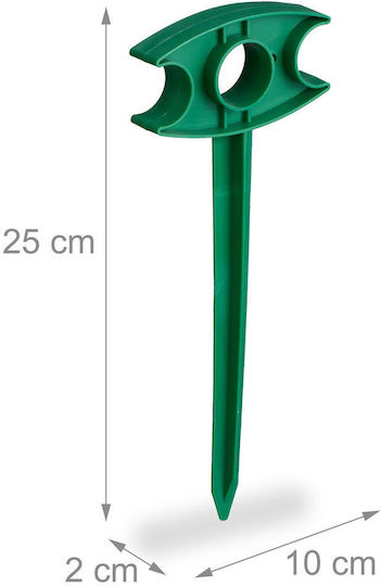 Relaxdays Set 6 Țepi De Pământ Pentru Plante Verde Închis Galben 25x2x10 Cm