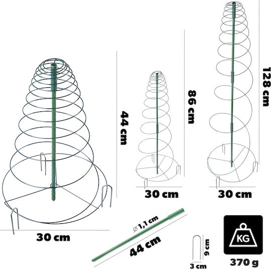 Kadax Spiral Plant Support 44–128 X 30 Cm Dark Green