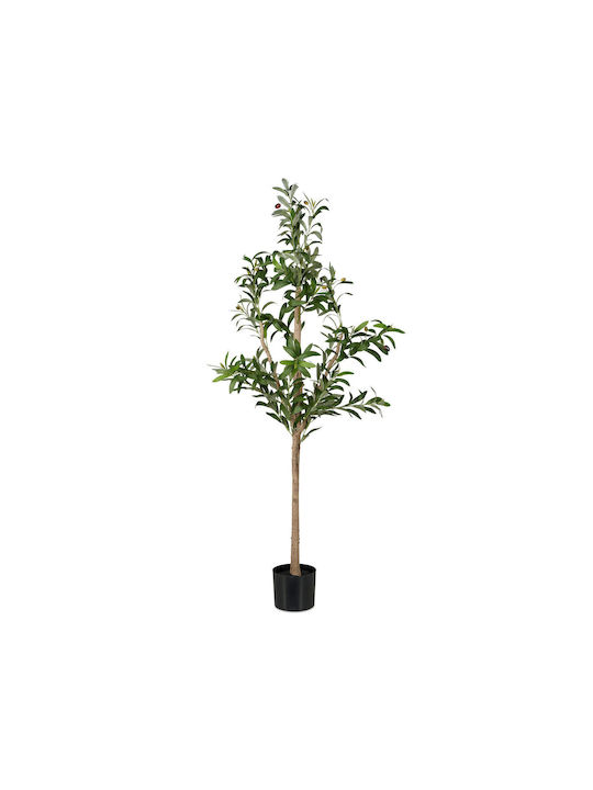 Relaxdays Artificial Olive Tree Dark Green Light Brown/black 150x65x65 Cm