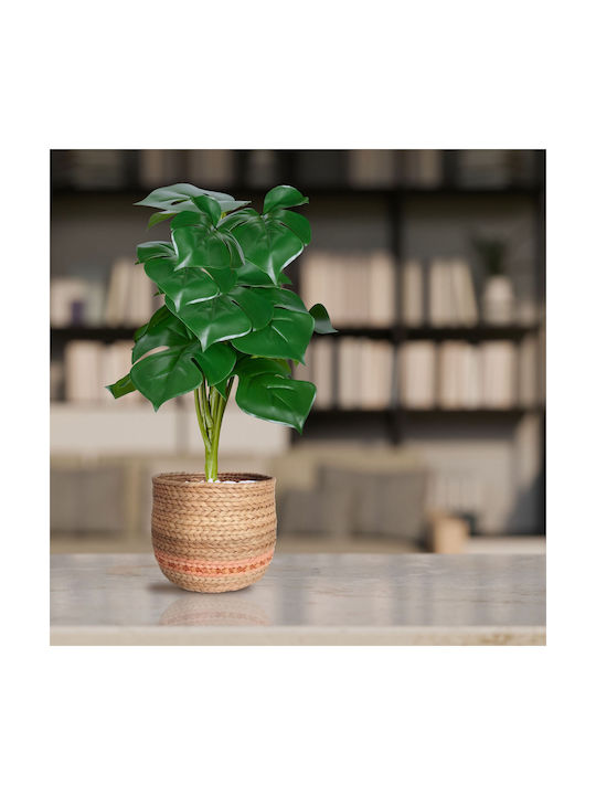 Set 2 Plante Artificiale Monstera Relaxdays Verzi Albe 33x20cm