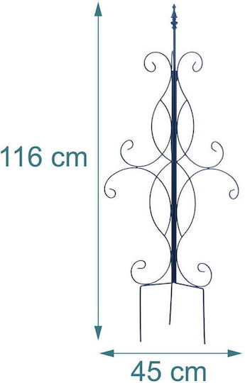 Araci Si Suporturi Plante Relaxdays Negru 116x45x45 Cm Set