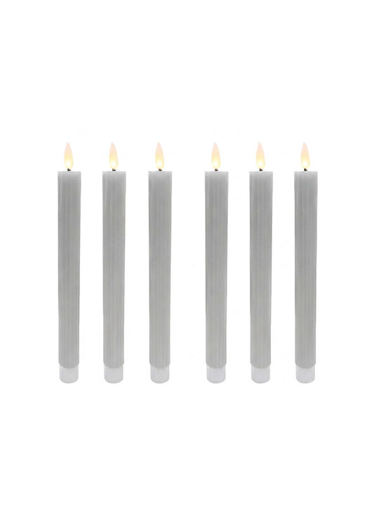 Relaxdays Lămpi Decorative Pentru Masă LED Lumânare 6 Buc 25x2 cm