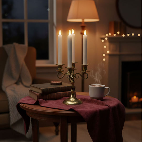 Relaxdays Lămpi Decorative Pentru Masă LED Lumânare 6 Buc 25x2 cm