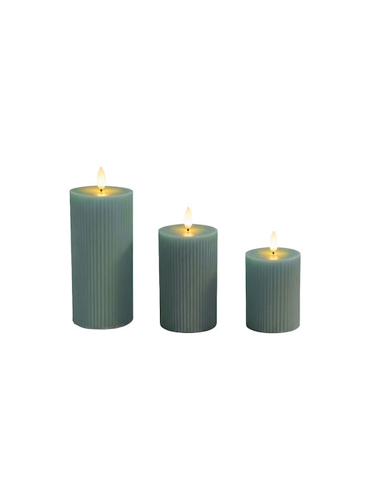 Relaxdays Lămpi Decorative Pentru Masă LED Lumânare 3 Bucăți