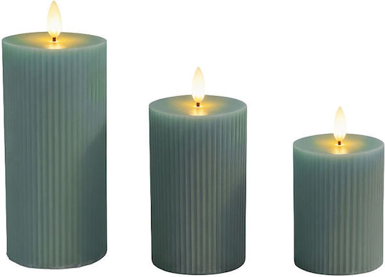 Relaxdays Φωτιστικό LED Θερμό Λευκό Κερί 3τμχ