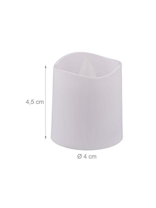 Relaxdays Lămpi Decorative Pentru Masă LED Lumânare 12 Buc 4.5x4x4 cm