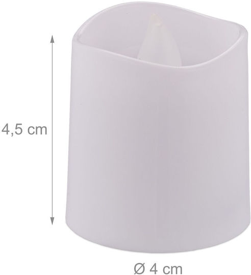 Relaxdays Decorative LED Candle Lamp 12pcs 4.5x4x4cm