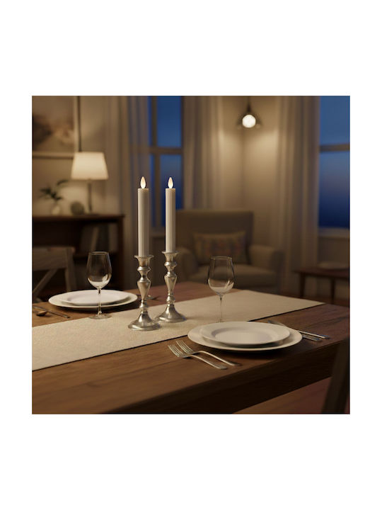 Relaxdays Lămpi Decorative Pentru Masă LED Lumânare 4 Buc 25x2 cm