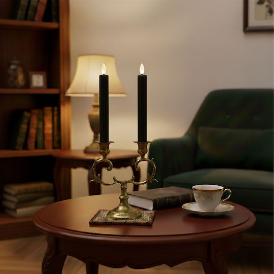 Relaxdays Lampa Decorativă LED Lumânare 2 Buc 25x2 cm
