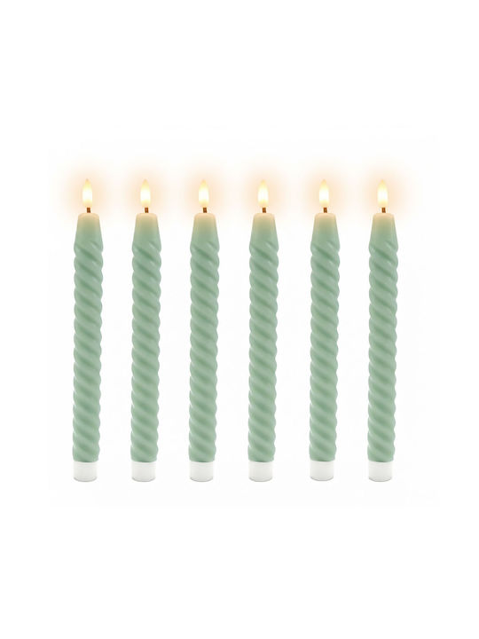 Relaxdays Lămpi Decorative Pentru Masă LED Lumânare 6 Buc 25x2.2 cm
