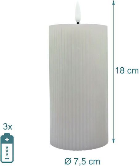 Relaxdays Διακοσμητικό Φωτιστικό LED Κερί 4τμχ 18x7.5εκ.