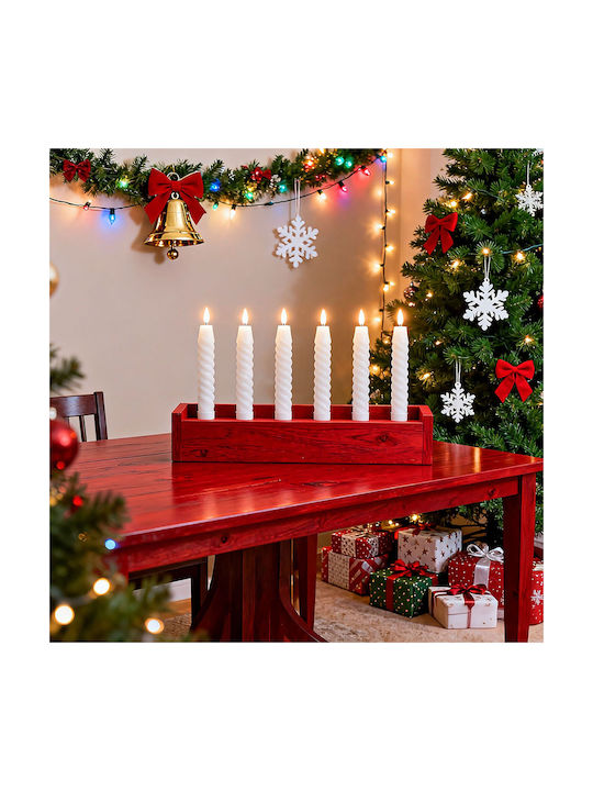 Relaxdays Lămpi Decorative Pentru Masă LED Lumânare 6 Buc 25x2.2cm